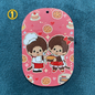 モンチッチ 楕円型 両面プリント アクリルチャーム 吊り穴付き DIYハンドメイドパーツ