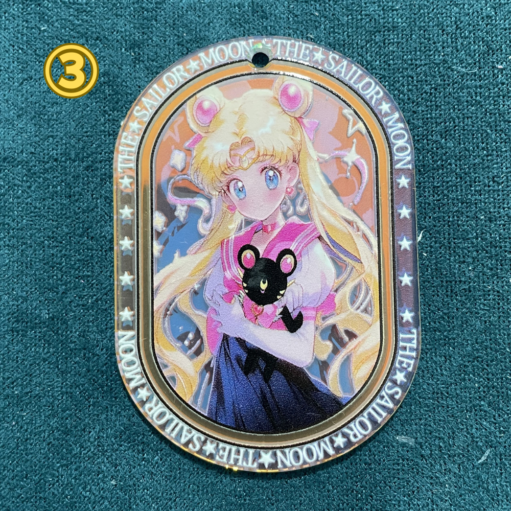 美少女戦士キャラクター UVレーザーアクリルチャーム（吊り穴付き）DIY手作りアクセサリー