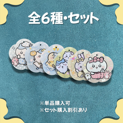 パワーパフガールズ 両面彫刻 アクリルチャーム 吊り穴付き DIYアクセサリーパーツ