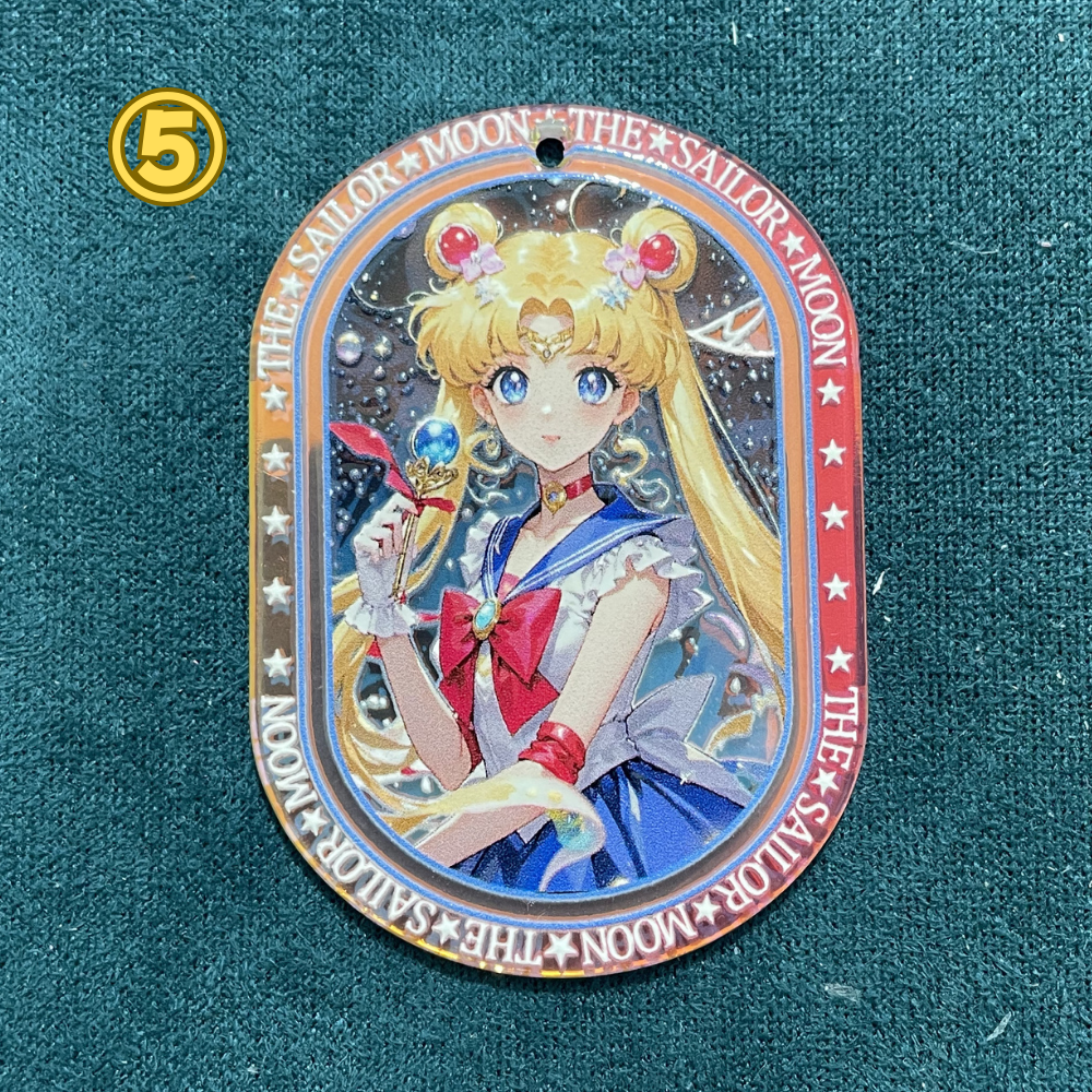 美少女戦士キャラクター UVレーザーアクリルチャーム（吊り穴付き）DIY手作りアクセサリー